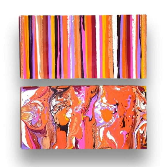 Fluid Art Acrylic Paintings Wooden Panel 20L x 10H x 1.5W - Picture 5 of 8